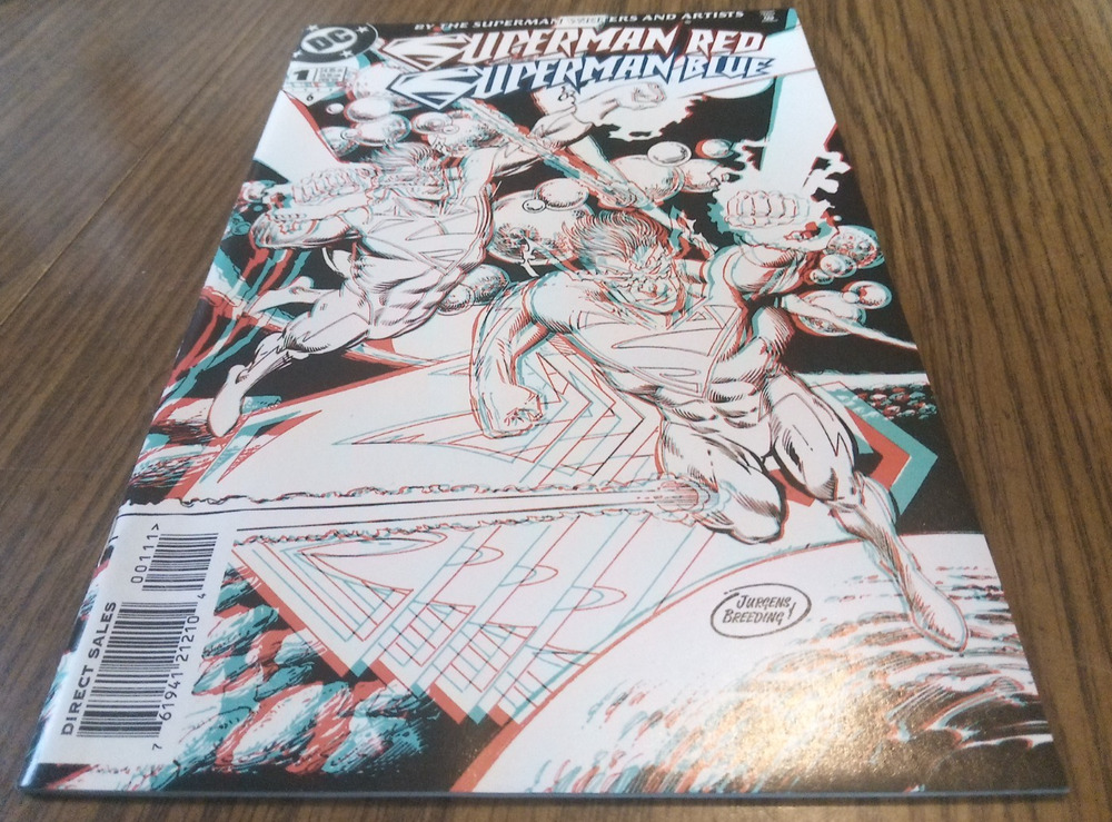 Superman Red Superman Blue #1 3D Cover February 1998 DC Comics